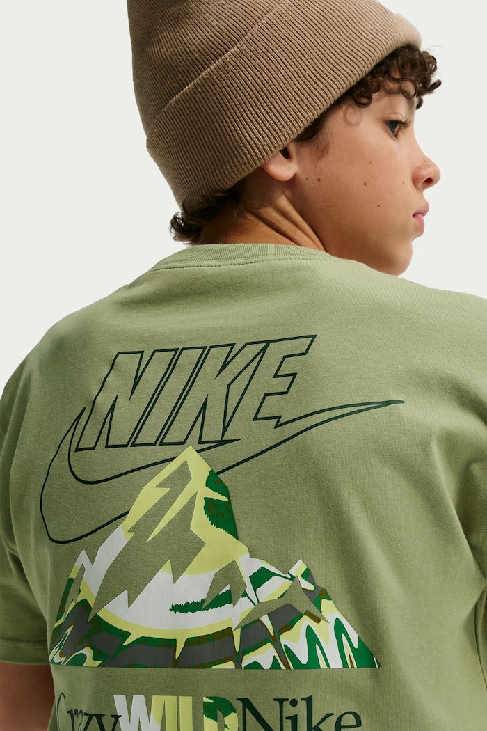 T-shirt dziecięcy bawełniany Nike Sportswear Nike zielony IX6077