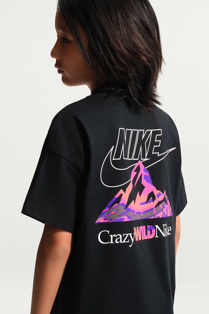 Chłopiec Nike T-shirt dziecięcy bawełniany Nike Sportswear IX6077 czarny