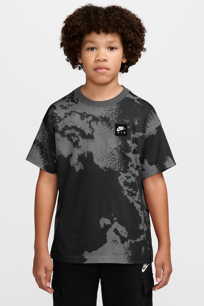 Nike T-shirt dziecięcy bawełniany Nike Sportswear szary IO2153
