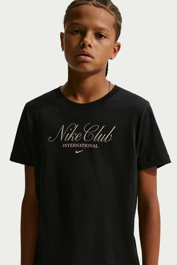 Chłopiec Nike T-shirt dziecięcy bawełniany Nike Sportswear Club IV6564 czarny