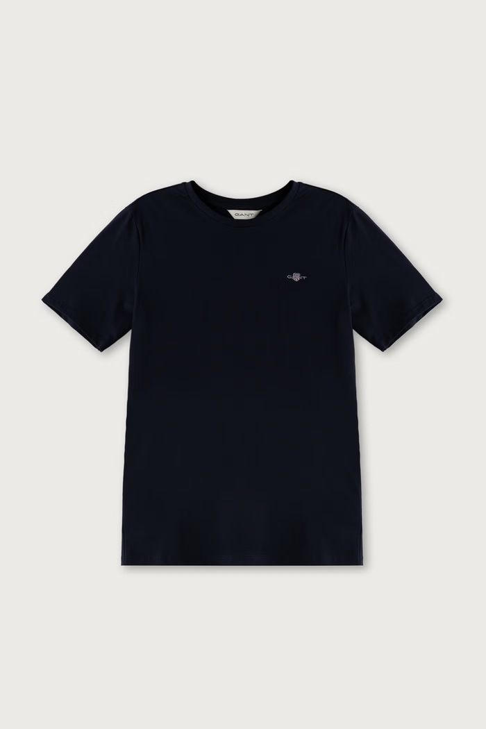 Gant Basic tričko detské bavlnené tmavomodrá 813100002