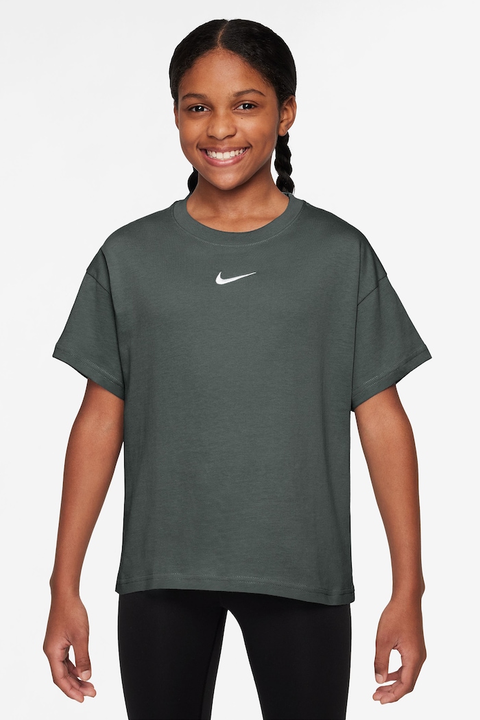 Nike T-shirt dziecięcy bawełniany Nike Sportswear Essential zielony FZ5539