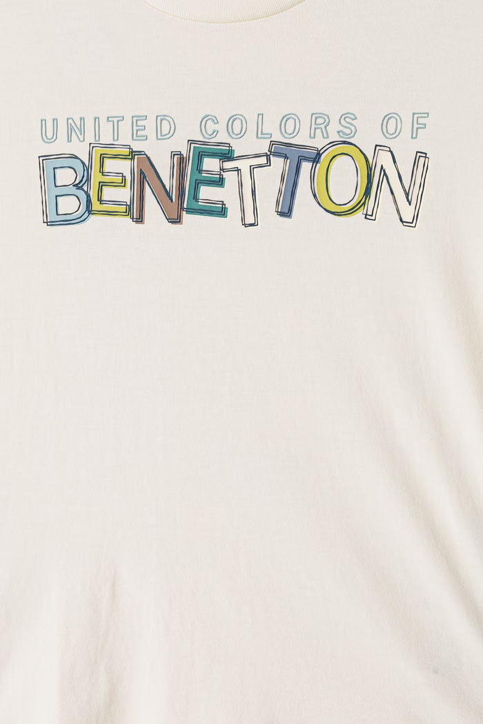 Chłopiec United Colors of Benetton T-shirt dziecięcy bawełniany 3I1XC10UE.G.Seasonal beżowy