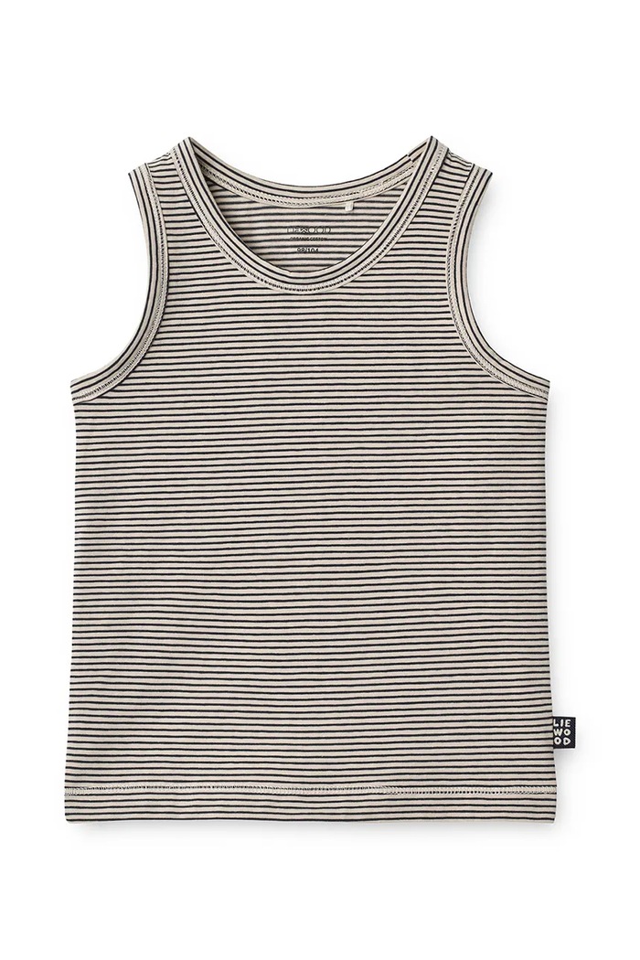 Liewood Top detský bavlnený s elastanom Faris Tank Top 2-pack LW20784.9BY2 biela AW26