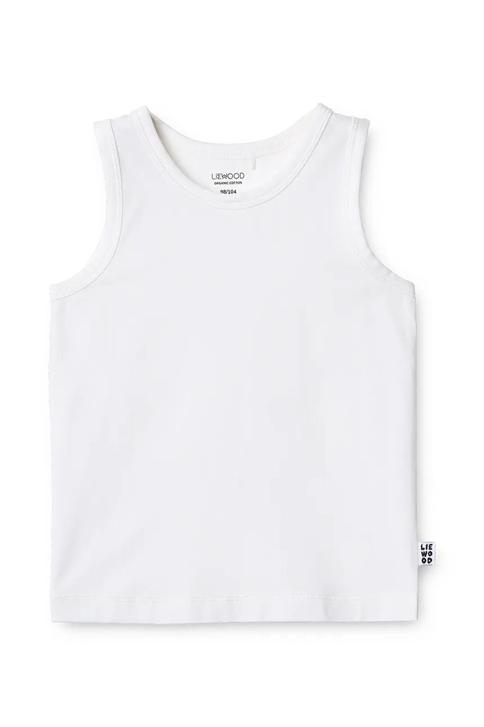 Chlapec Liewood Top detský bavlnený s elastanom Faris Tank Top 2-pack LW20784.9BY2 biela