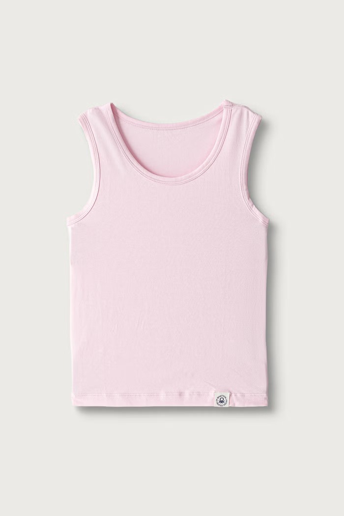 United Colors of Benetton Τοπ παιδικό βαμβακερό με ελαστάν 2-pack 3G680H00R.G.Seasonal ροζ AW26