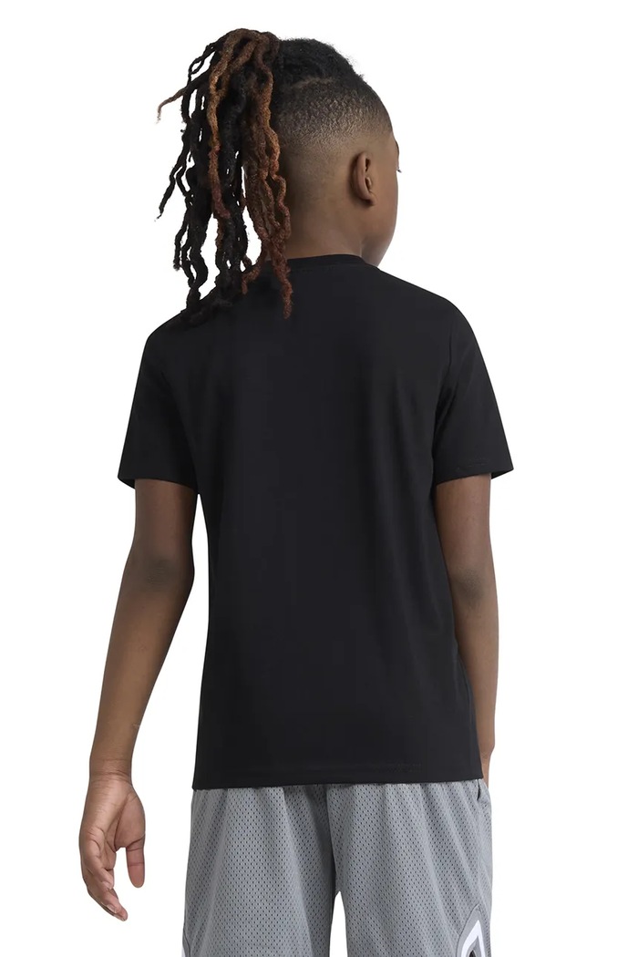 T-shirt dziecięcy z bawełną Jordan czarny 95D618