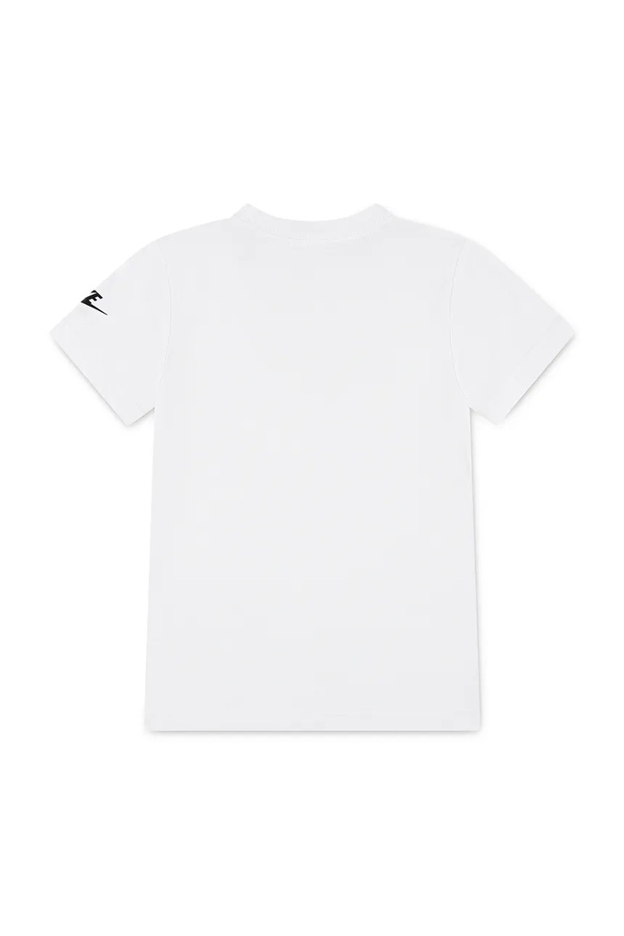 Nike T-shirt dziecięcy z bawełną 86J575 biały AW26