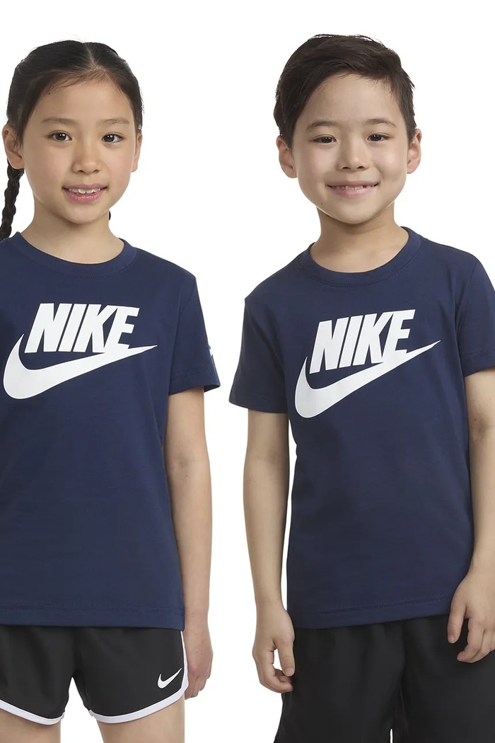 Nike T-shirt παιδικό με βαμβάκι σκούρο μπλε 86J575
