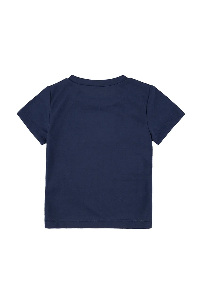 Nike T-shirt dziecięcy bawełniany granatowy 66J372