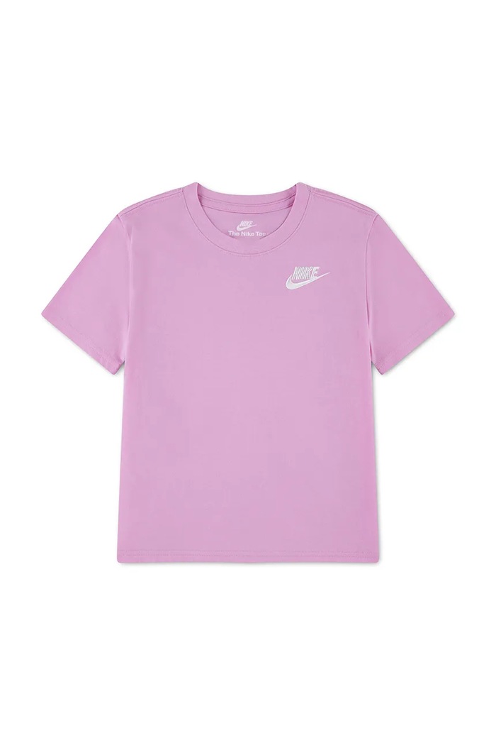 Nike T-shirt dziecięcy z bawełną różowy 36C545