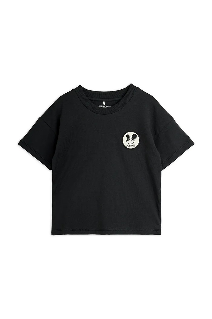Mini Rodini T-shirt dziecięcy bawełniany Ritzratz 26720144 czarny AW26