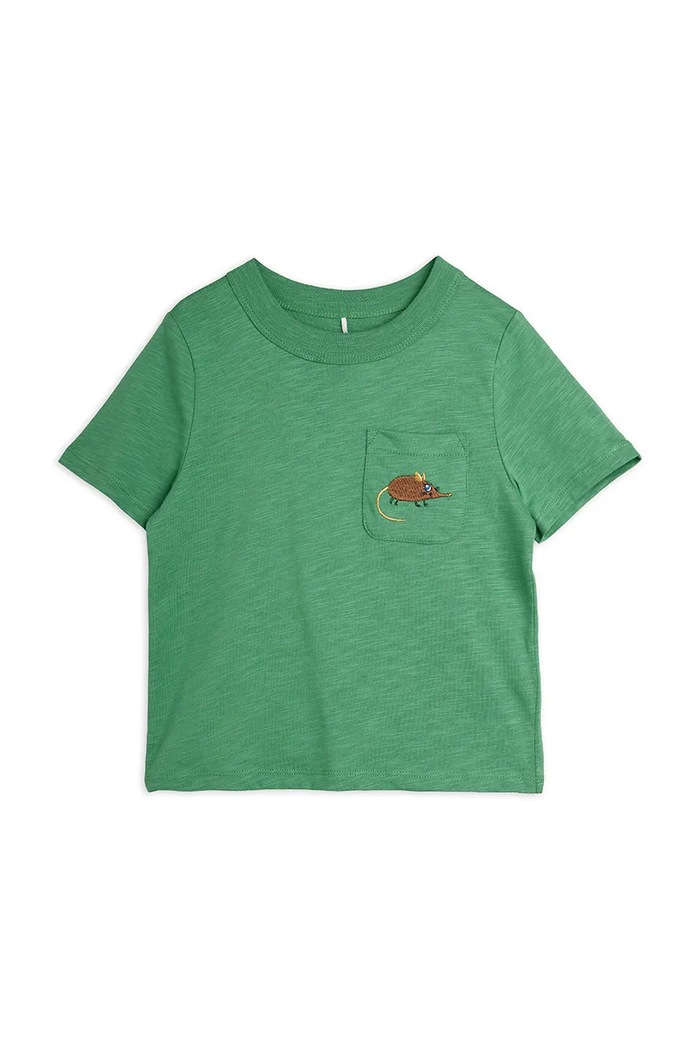 Mini Rodini T-shirt dziecięcy bawełniany Elephant zielony 26720131