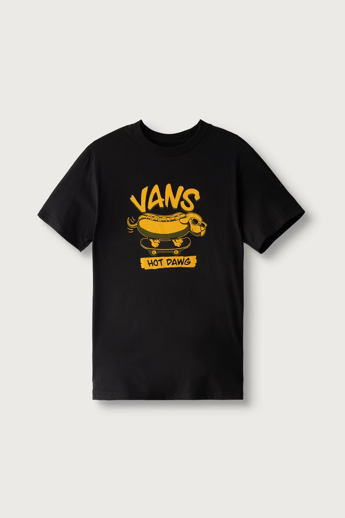 Vans Tričko detské bavlnené Hot Dawg SS Tee čierna VN001049BLK1
