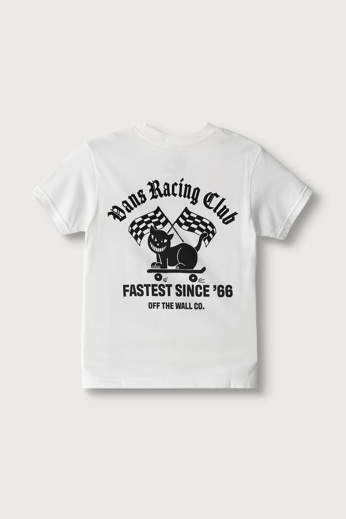Vans T-shirt dziecięcy bawełniany Cat Club SS Tee VN000W9AWHT1 biały AW26