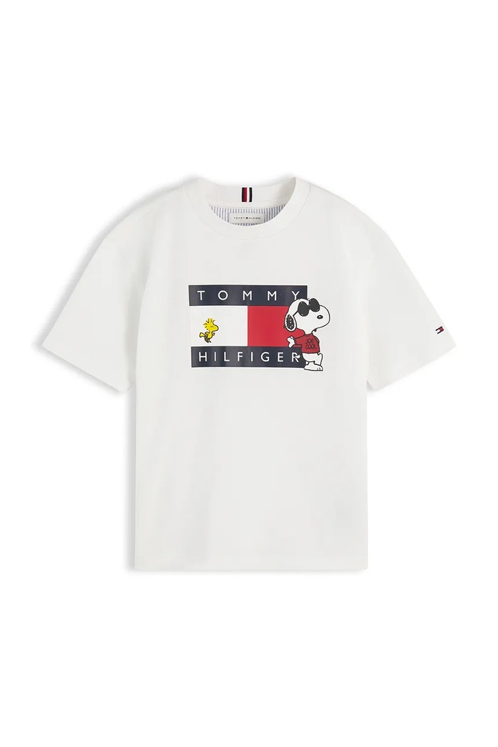 Tommy Hilfiger T-shirt dziecięcy bawełniany x Peanuts biały KS0KS00766.128.176.9BY2