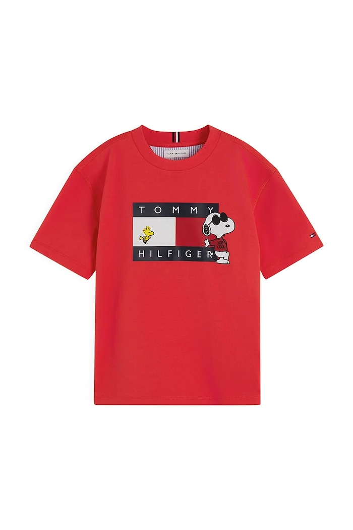 Tommy Hilfiger Tricou pentru copii din bumbac x Peanuts KS0KS00766.92.122.9BY2 rosu AW26