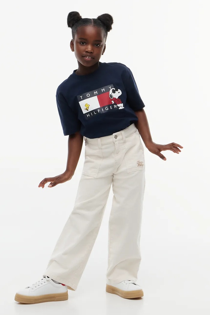 Tommy Hilfiger T-shirt dziecięcy bawełniany x Peanuts KS0KS00766.92.122.9BY2 granatowy AW26