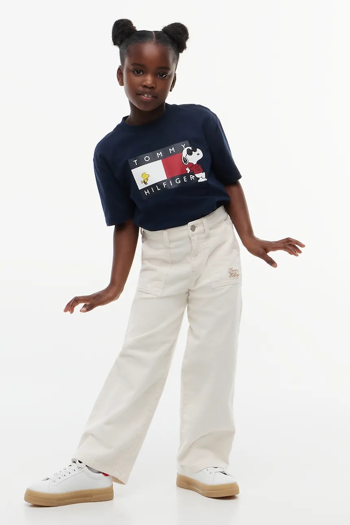 Tommy Hilfiger T-shirt dziecięcy bawełniany x Peanuts KS0KS00766.92.122.9BY2 granatowy AW26