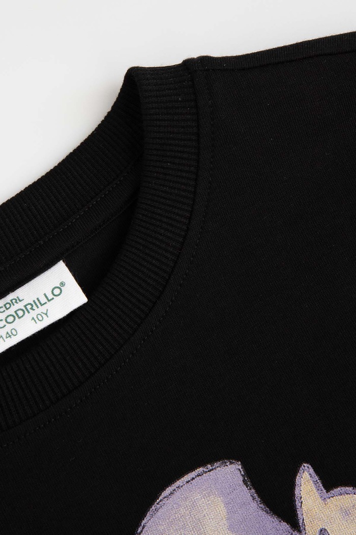 Chłopiec Coccodrillo T-shirt dziecięcy bawełniany ZC6143204VUA czarny
