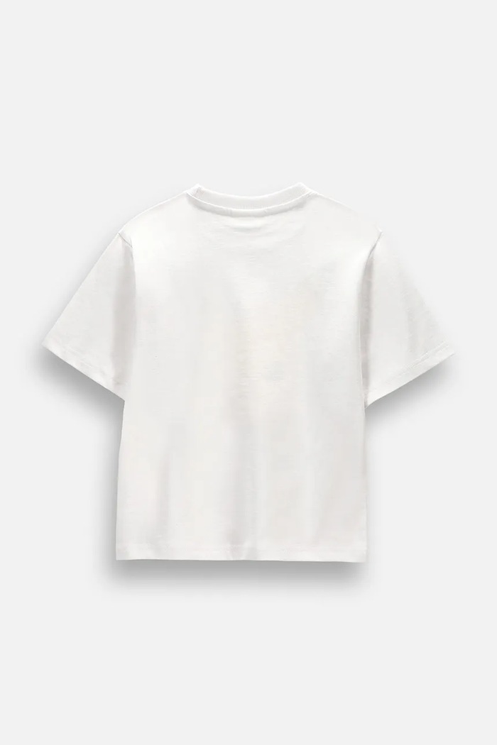 Coccodrillo t-shirt παιδικό βαμβακερό ZC6143205LBD λευκό AW26