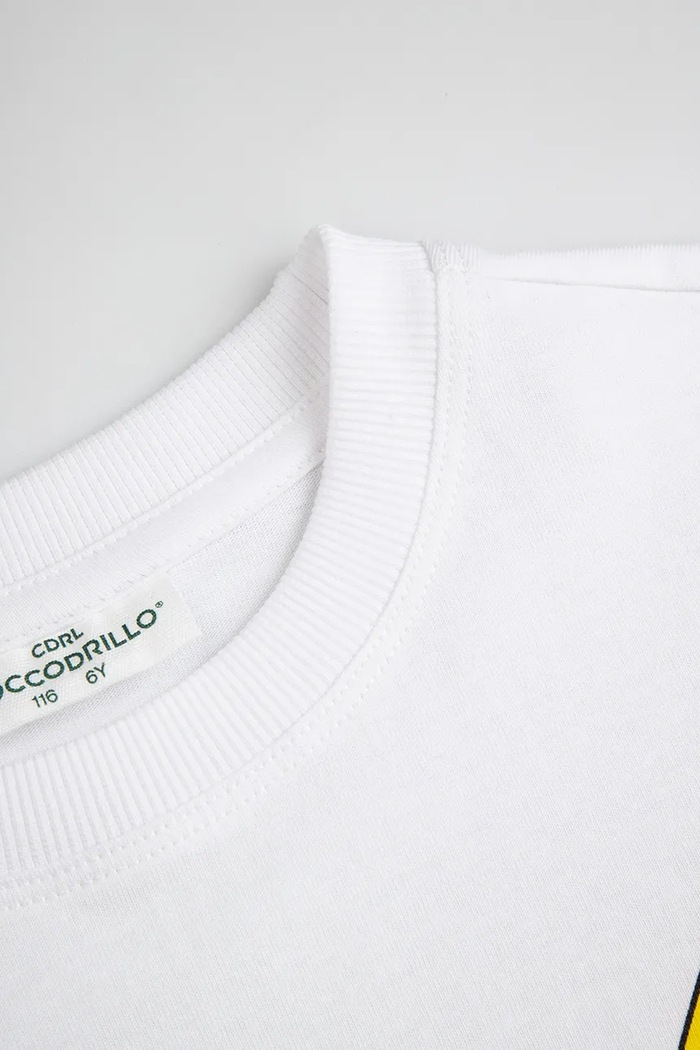 Κοριτσίστικα Coccodrillo t-shirt παιδικό βαμβακερό ZC6143205LBD λευκό