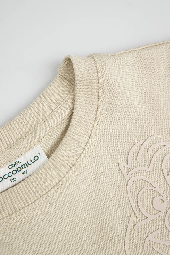 Κοριτσίστικα Coccodrillo t-shirt παιδικό βαμβακερό ZC6143204LBD μπεζ