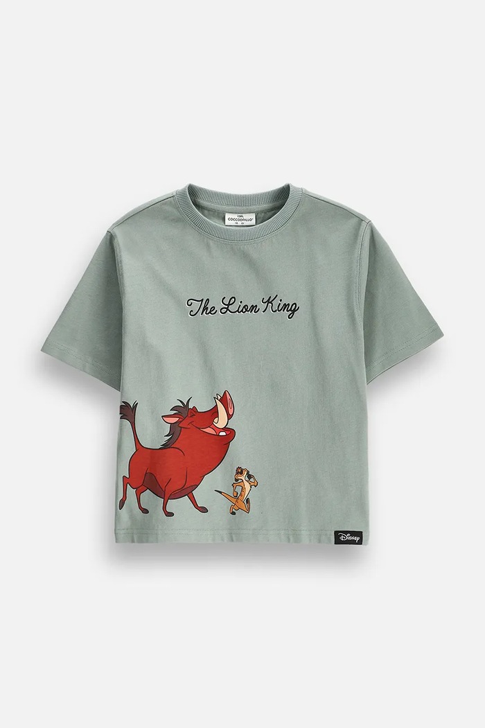 Coccodrillo T-shirt dziecięcy bawełniany zielony ZC6143203LBD