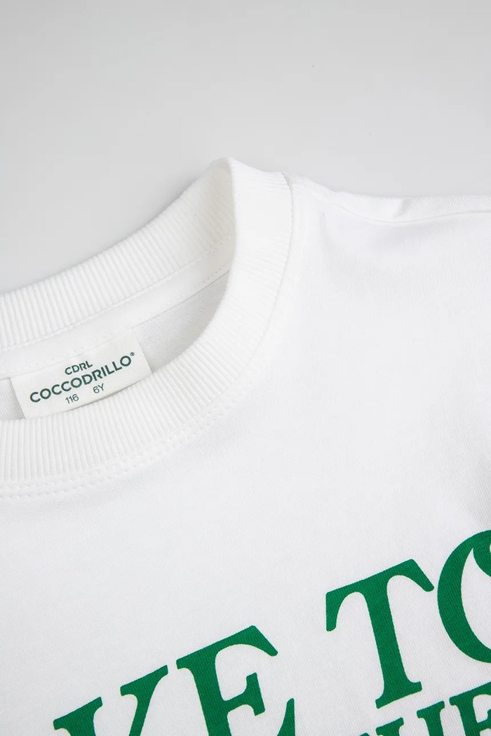 Κοριτσίστικα Coccodrillo t-shirt παιδικό βαμβακερό ZC6143201LBD μπεζ