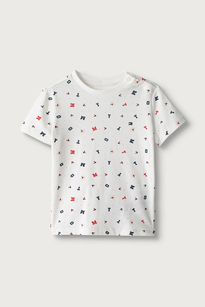 Tommy Hilfiger T-shirt dziecięcy bawełniany z elastanem 2-pack KN0KN02318.9BY2 beżowy AW26