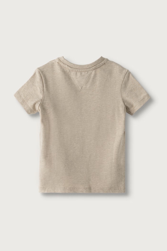 T-shirt dziecięcy bawełniany z elastanem 2-pack Tommy Hilfiger beżowy KN0KN02318.9BY2
