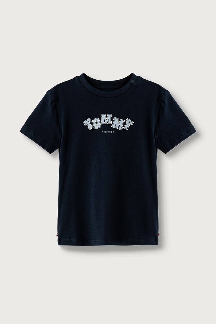 Tommy Hilfiger Niemowlęce bawełniane z elastanem granatowy KN0KN02331.9BY2