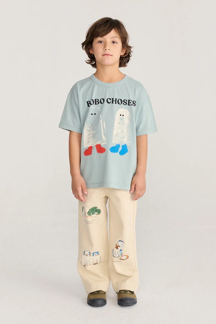 Αγορίστικα Bobo Choses t-shirt παιδικό βαμβακερό Booty Ghosts 226AC141 μπλε