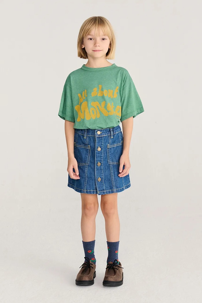 Bobo Choses oversize majica kratkih rukava za djecu s pamukom All About Monsters zelena 226AC004