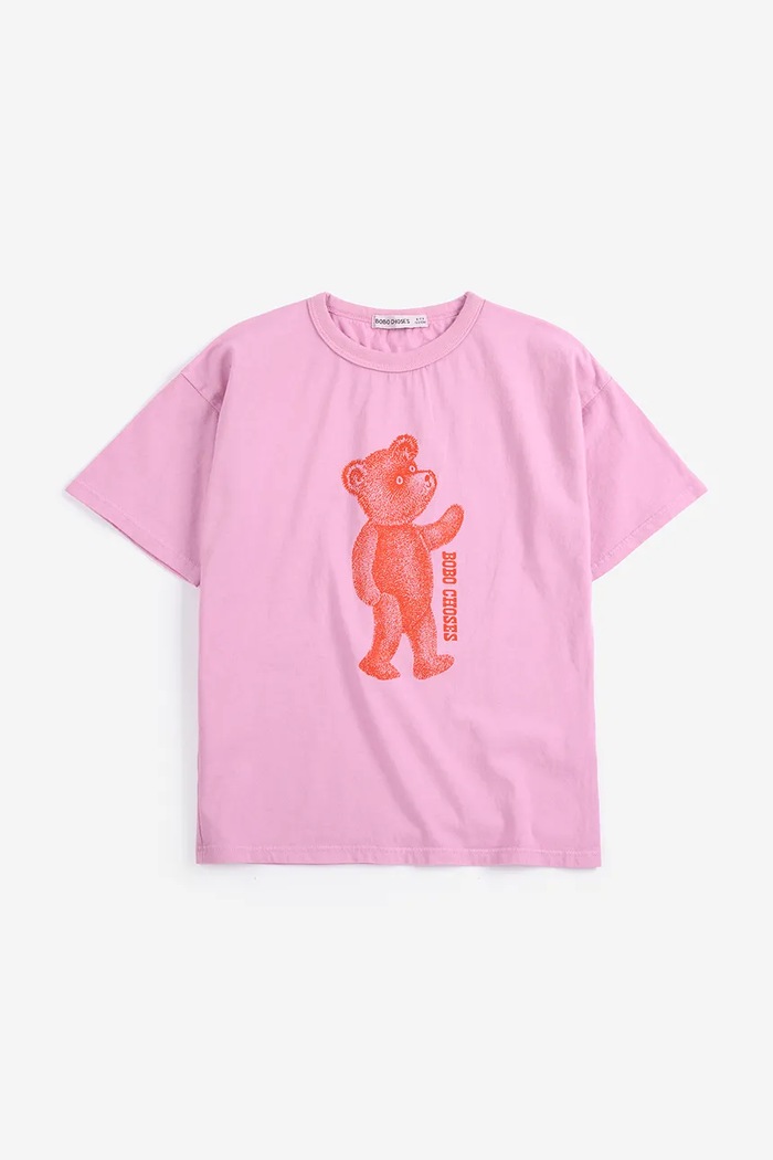 Bobo Choses oversize majica kratkih rukava za djecu od pamuka Softpaw Monster 226AC003 roza AW26
