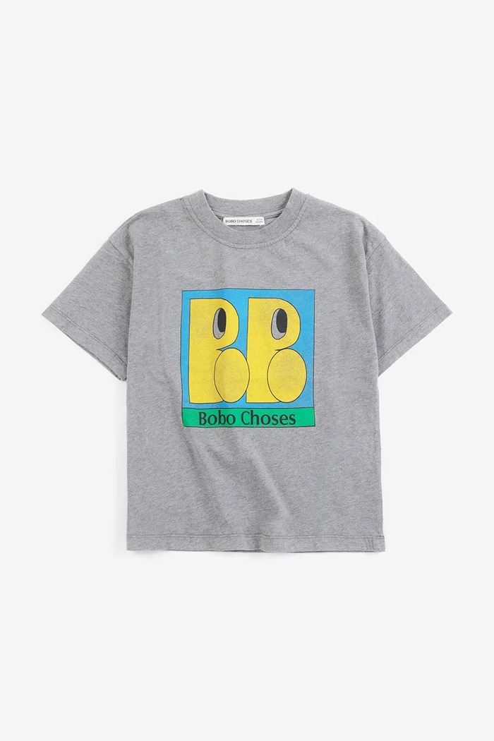 Bobo Choses majica za djecu od pamuka 226AC002 siva AW26