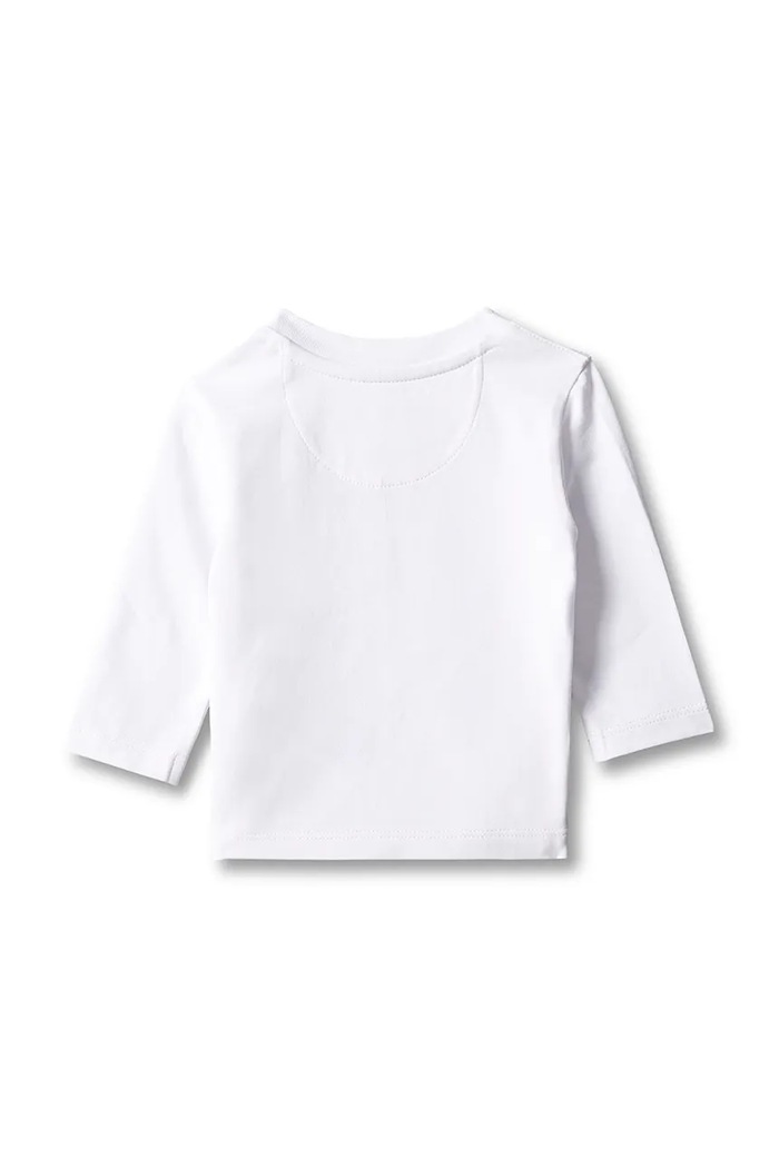 Calvin Klein Jeans Longsleeve niemowlęcy bawełniany z elastanem LVCKFJA49N.9BY2 biały AW26