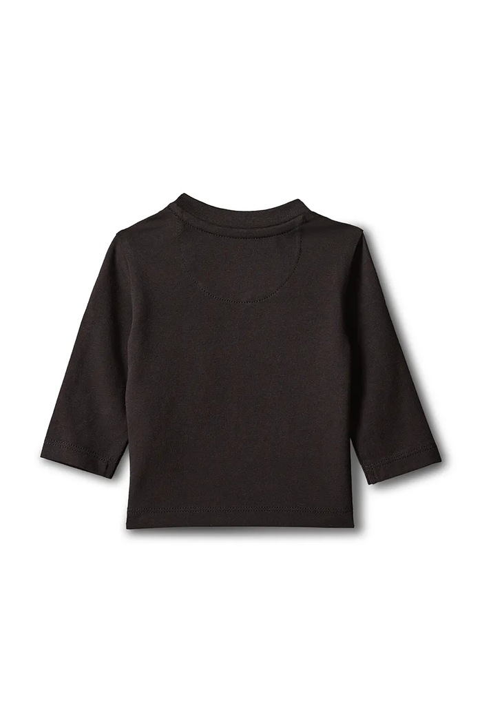 Calvin Klein Jeans Longsleeve niemowlęcy bawełniany z elastanem LVCKFJA49N.9BY2 czarny AW26