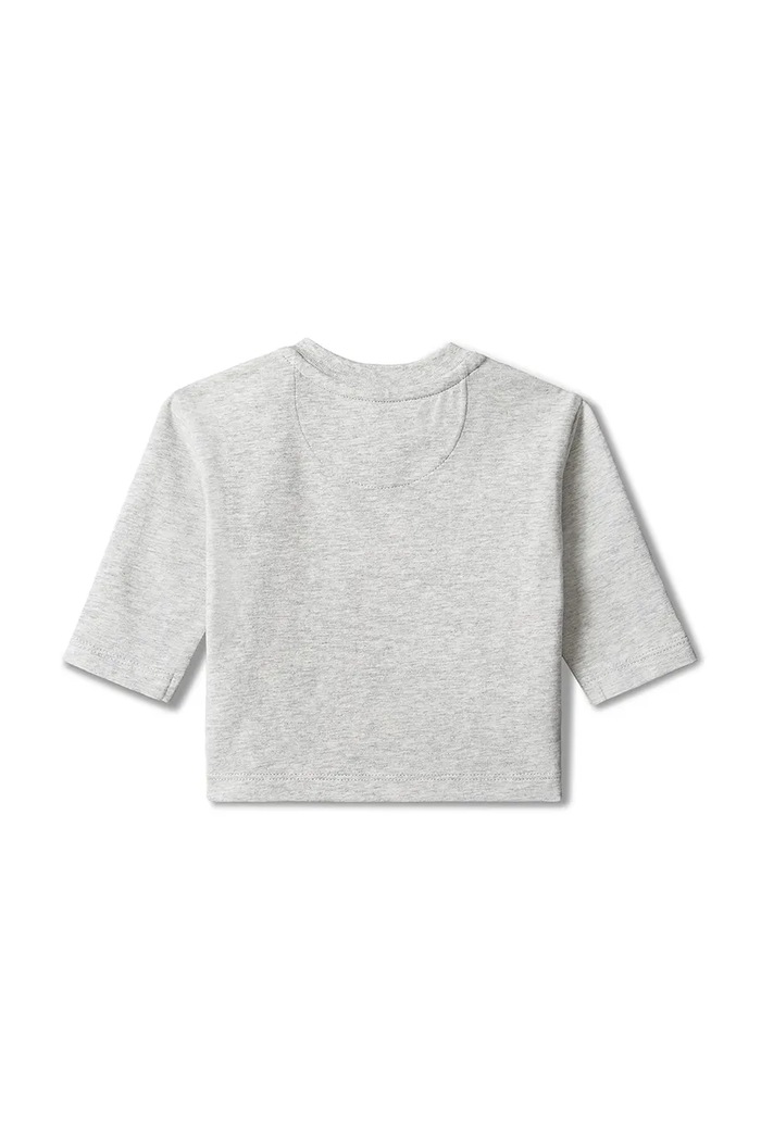 Calvin Klein Jeans Longsleeve niemowlęcy bawełniany z elastanem LVCKFJA10N.9BY2 szary AW26
