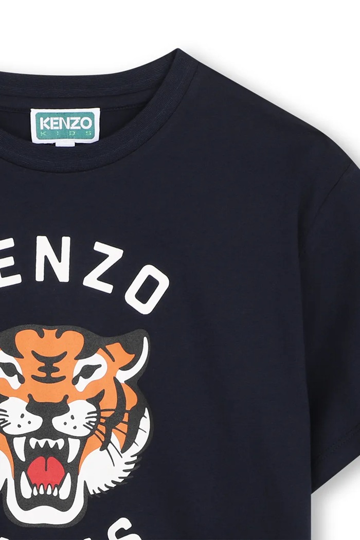 Chłopiec Kenzo T-shirt dziecięcy bawełniany K62051.86.108 granatowy