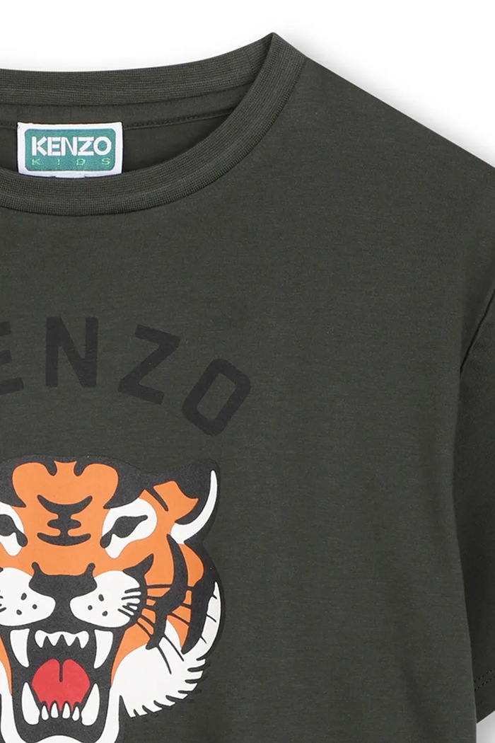Deklice Kenzo kratka majica otroška bombažna K62051.86.108 zelena