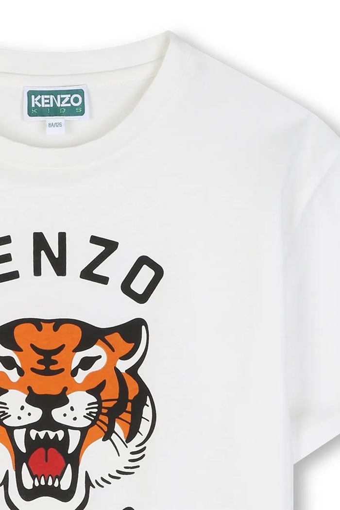 Deklice Kenzo kratka majica otroška bombažna K62051.162 bela