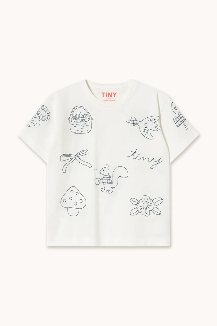 Tinycottons tričko dětské bavlněné TINY APPLES TEE bílá AW26.425