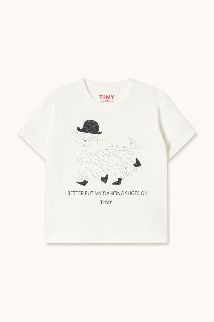 Tinycottons tričko dětské bavlněné DANCING SHOES GRAPHIC TEE bílá AW26.410