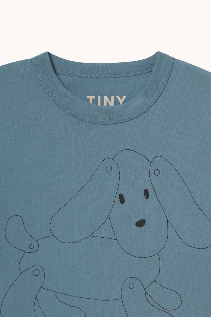 CHLAPEC Tinycottons tričko dětské bavlněné DOG GRAPHIC TEE AW26.420 modrá