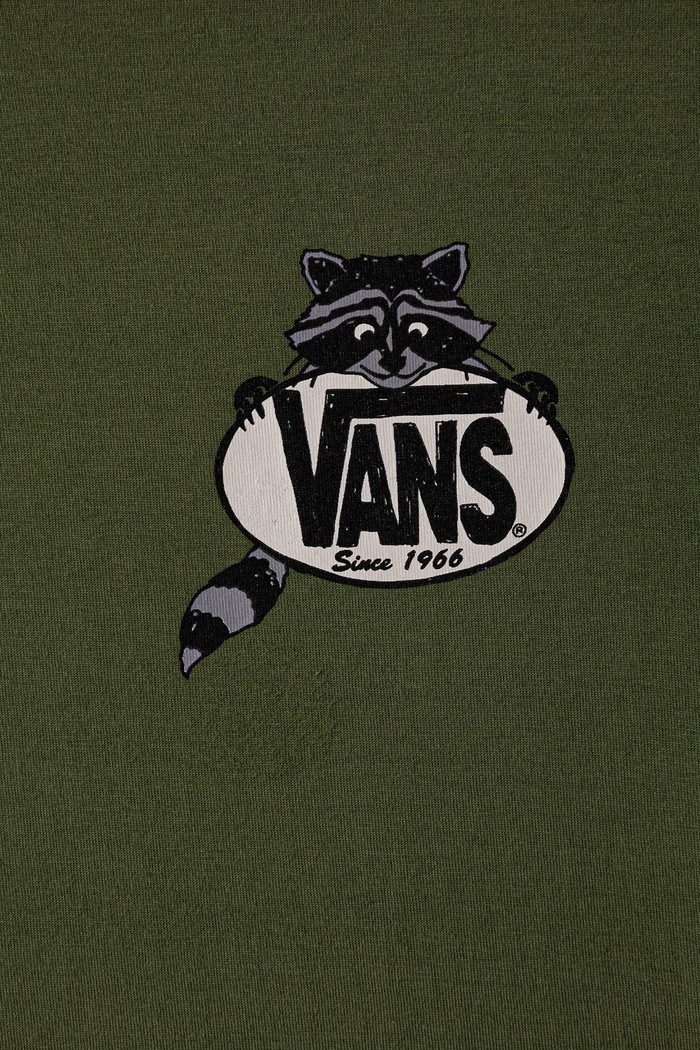 Chłopiec Vans T-shirt dziecięcy bawełniany Dumpster Raccoon SS Tee VN000XBQGRK1 zielony