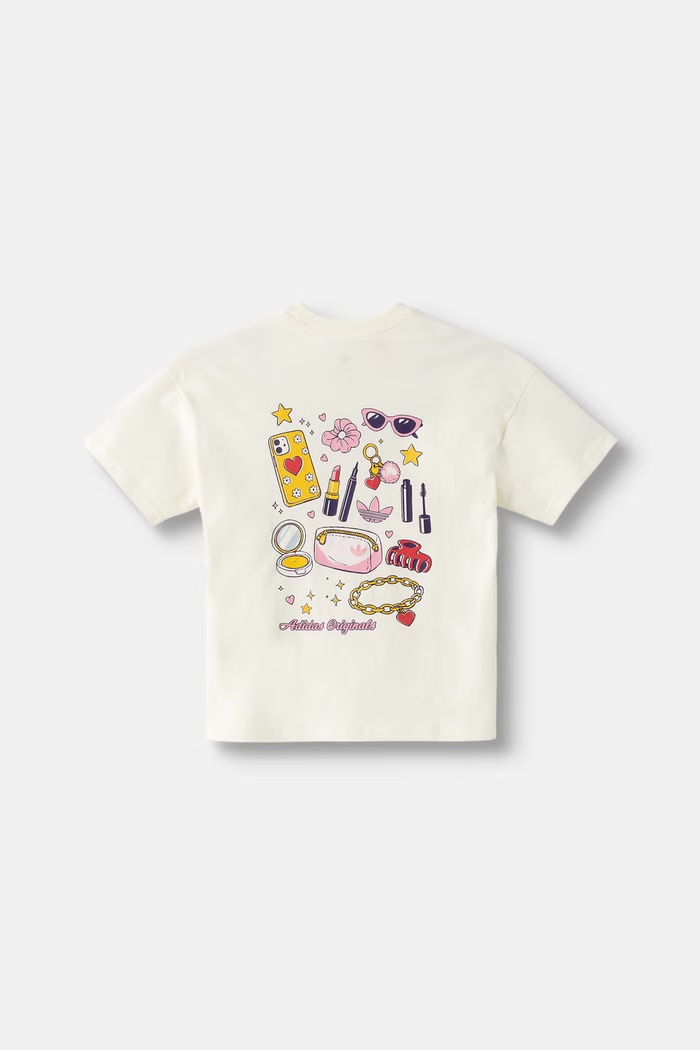 adidas Originals tricou pentru copii din bumbac LH4729 bej AW26