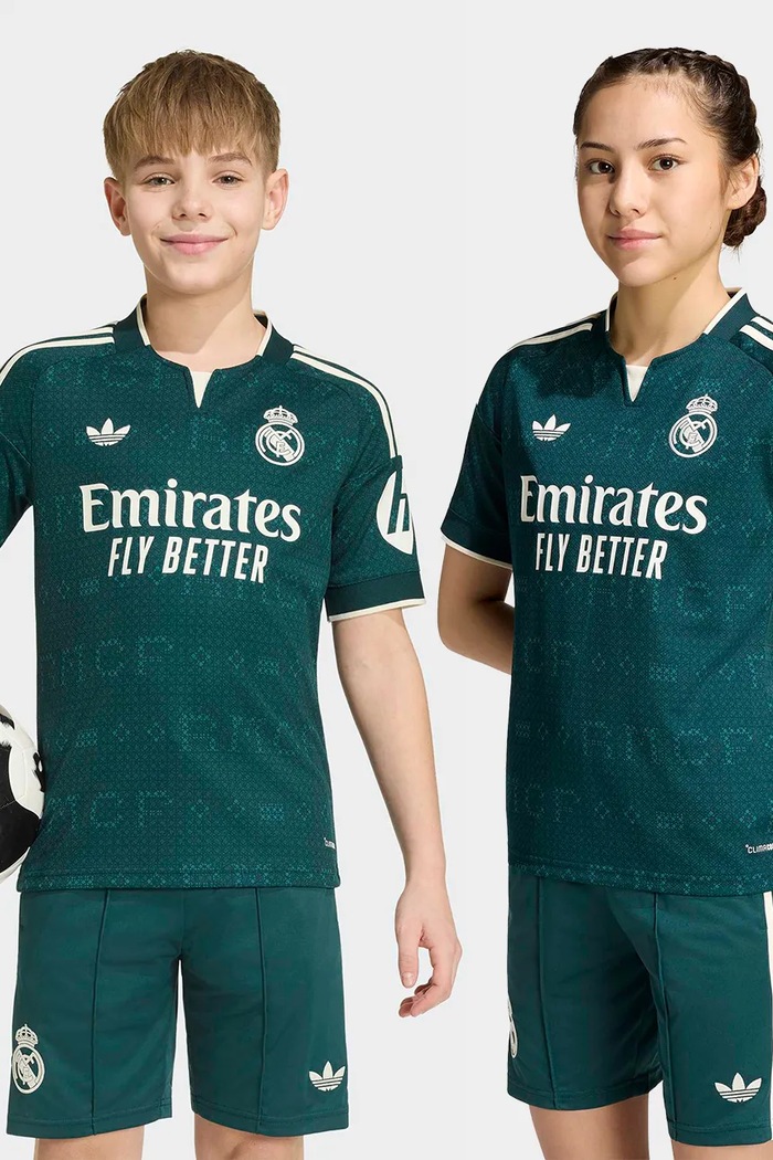 adidas Performance T-shirt dziecięcy REAL MADRID turkusowy KC3991