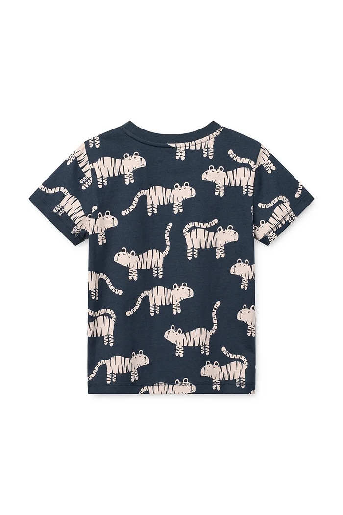 Liewood T-shirt dziecięcy Francis Printed SS T-shirt LW21023.9BY2 granatowy AW26