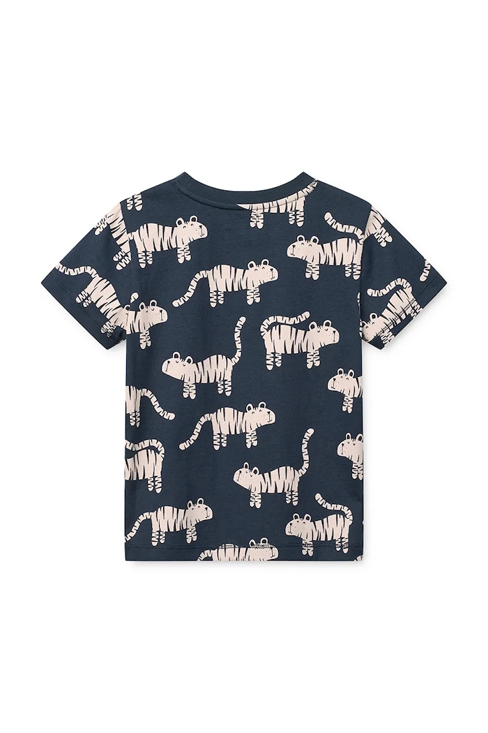 Liewood T-shirt dziecięcy Francis Printed SS T-shirt LW21023.9BY2 granatowy AW26